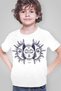 Moon Sun White Unisex Kids Short Sleeve T-Shirt