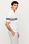 Men's Striped Zippered Knitwear T-Shirt - 4