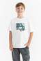 Boy's T-Shirt with Print Detail - 2