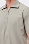 Men's Polo Collar T-Shirt with Minimal Side Slit Detail - 7