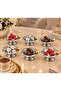 Silver Luxury 6-Piece Butterfly Delight Bowl, Sugar Bowl, Coffee, Tea Presentation Bowl, Decoorative Bowl - 4