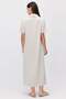 Women's Polo Collar Maxi Dress with Pockets - 5