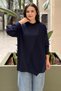 Crochet Knitwear Knitted Detailed Mercerized Tunic