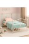 White iron bed frame, single, 90 x 190 cm