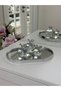 Oval Model Mirror Presentation Tray Decor Silver 25 cm - 5