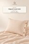 Beige Yarn-Dyed Ranforce Cotton Single Striped Buttoned Duvet Cover Set 160X220 cm - 4