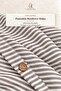 Coffee Yarn Dyed Ranforce Cotton Single Striped Buttoned Duvet Cover Set 160X220 cm - 2