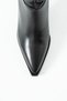 Sofia Women's Genuine Leather Pleated Black Heeled Boots - 6
