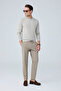 Men's Comfort Fit Premium Polyamide Fabric Fit Jogger Beige Trousers - 252Dngr - 4