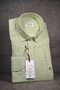 100% Cotton Khaki Green Long Sleeve Pocketless Regular Fit Premium Men's Shirt