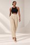 Double Waist Band High Waist Wide Leg Women's Pants - 7