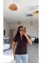 Brown Short Sleeve Soft Knit Cardigan - 3