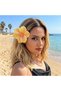 Tropical Overhead Floral Yellow Hair Clip - 6