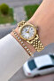 Gold Color 28 mm Women's Wristwatch with Gift Packaging