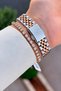 Dial Claret Red Cord Rose Silver Color 28 mm Women's Wristwatch with Gift Packaging - 5