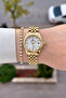 Gold Color 28 mm Women's Wristwatch with Gift Packaging - 3