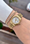 Gold Color 28 mm Women's Wristwatch with Gift Packaging - 2