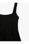 Krep Scuba Slim Fit Sleeveless Thick Strap Square Neck Mini Dress - 7