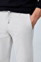 Men's Comfort Fit Trousers with Elastic Waist Beige 0170Ddngr - 2