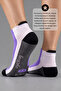2-Piece Black/Purple Unisex Seamless Flexible Lightweight Anatomical Short Cycling Socks - Premium Collection - 4