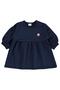 Floral Embroidered Basic Dress for 6-18 Months - Navy Blue