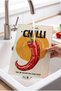 Chilli Pepper Mottolu Tempered Glass Cutting Board 25X35 cm - 4