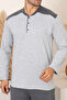 Cotton Long Sleeve Men's Pajama Set - 5