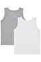 Civil Boys' Grey-White Basic Boys' 2-Piece Undershirt |   School Nursery and Daily Use - 4