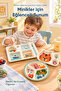3-Piece Melamine Children's Plate - Extra Durable Bpa-Free Nutrition Set - Unbreakable Children's Nutrition Plate - 5
