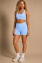 Cute Model Women Seamless Scrunch High Waist Sports Shorts Leggings - 3
