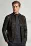 Rivano Crocodile Black Men's Genuine Leather Jacket - 2