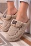 Women's Plush House Slippers Closed Toe Furry Inside Non-Slip Sole Winter Women's House Dowry Slippers 4 Seasons - 3