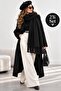 Valentine's Day Special Series Black Scarf and Painter's Beret Set, Valentine's Day Gift