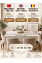 Liquid Resistant Round Carefree Linen Tablecloth Cream - 3