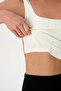 White Seamless Square Neck Corset Detailed Top - 3