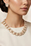 Evening Dress Pearl and Stone Arpa Necklace Earring Set