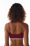 Burgundy Harvard Bralet with Removable Pads - 6