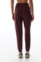 Brown High-Waisted Elastic Cuffed Sweatpants - 3