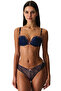 Navy Blue Daphne Push up Supported Bra