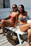 Macey Balen Zebra Patterned Bikini Top