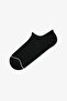 Black Basic Mesh Cotton Glitter 3 Pairs Sneaker Socks - 3