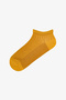 Mustard Polka Dot Patterned Cotton Jacquard 5 Pairs Booties Socks - 3