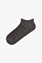 Mustard Polka Dot Patterned Cotton Jacquard 5 Pairs Booties Socks - 4