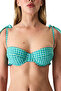 Slainie Balen Gingham Patterned Ruffled Bikini Top - 4