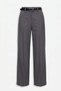 Slim Belt Draped Fabric Trousers - 6