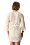 Ecru Jasmine Ethnic Patterned Lace Long Sleeve Kimono - 2
