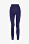 Navy Blue Soft Textured Leggings - 6