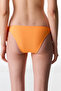 Orange Aisha Textured Mid-Waist Bikini Bottom - 2