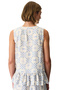 Blue Sun Kissed Gingham Patterned Athlete Pajama Top - 4