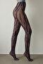 Brown Double Color Duo Mesh Patterned 15 Denier Thin Pantyhose - 5